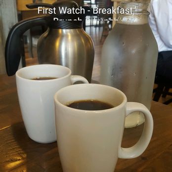 First Watch - Nice hot, strong coffee and water on the table. - Breakfast & Brunch Near Me - San Antonio, Texas First Watch - Nice hot, strong coffee and water on the table. - Breakfast & Brunch Near Me - San Antonio, Texas