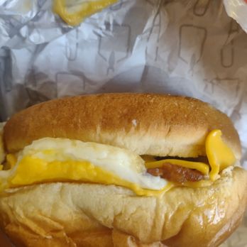 Wendy's - Sausage, egg, cheese and bacon breakfast burger - Burgers Near Me - Aiea, Hawaii Wendy's - Sausage, egg, cheese and bacon breakfast burger - Burgers Near Me - Aiea, Hawaii