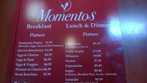 Menu photo 6 Momentos Cafe La Mesa, CA Menu photo 6 Momentos Cafe La Mesa, CA
