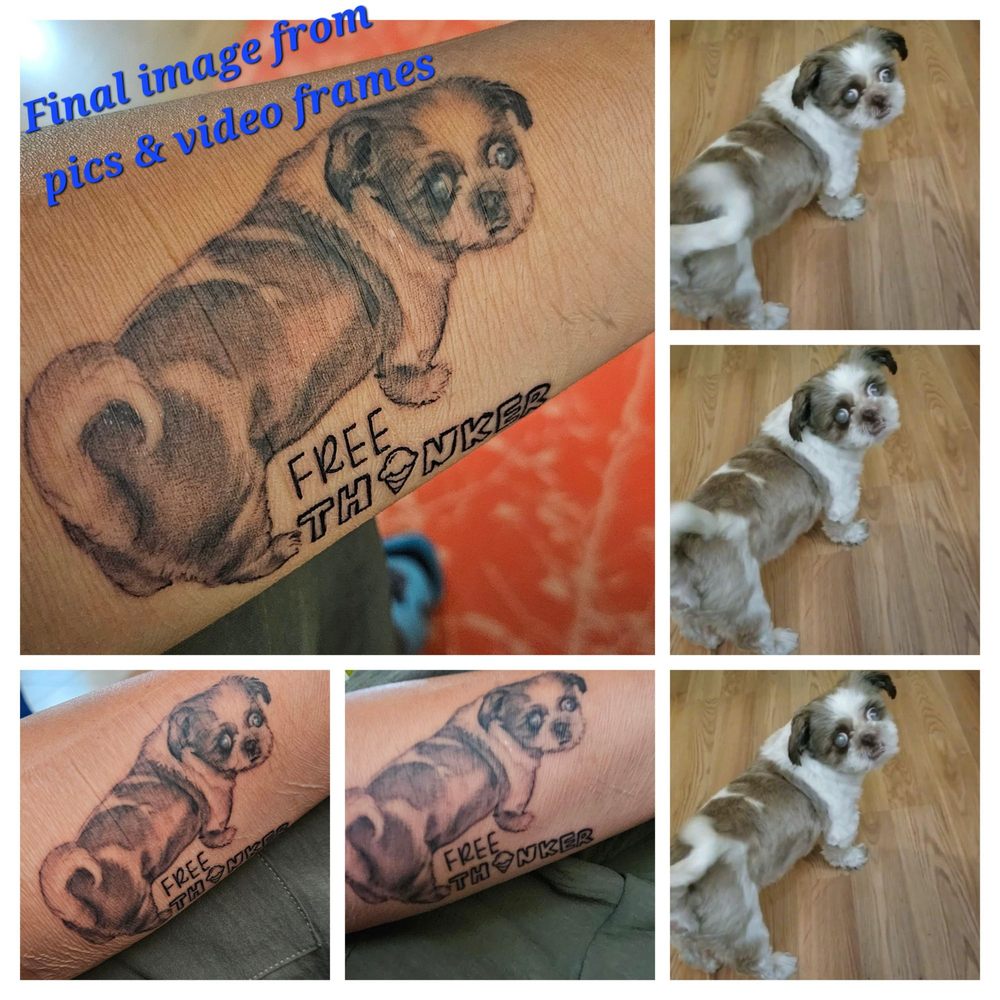579 Tattoo - My tattoo is from the several pictures and video still frames. Wrinkles due to the tegadern type cover post-tattoo as part of the aftercare. - Tattoo Near Me - Long Beach, California