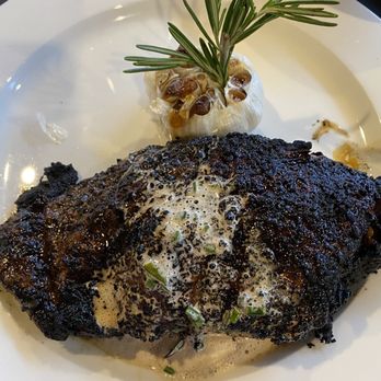 Rails Steakhouse - Ribeye with bourbon glaze and cracked peppercorns - Steakhouses Near Me - Towaco, New Jersey