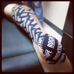 Integrative Spine and Sports Chiropractic - Kinesiotape on a lower leg injury.