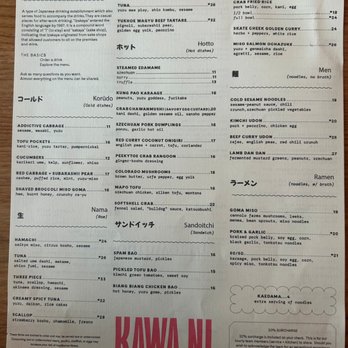 Kawa Ni - Kawa Ni menu, Jun 22, 2025. - Izakaya Near Me - Denver, Colorado