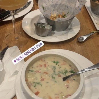 Earls Kitchen + Bar - Clam chowder & garlic fries. - New American Near Me - Somerville, Massachusetts