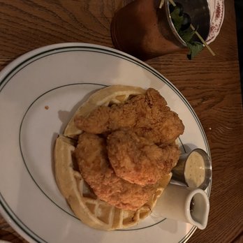 Ida Claire - Chicken & Waffles - two eggs on the side - Southern Near Me - Addison, Texas Ida Claire - Chicken & Waffles - two eggs on the side - Southern Near Me - Addison, Texas