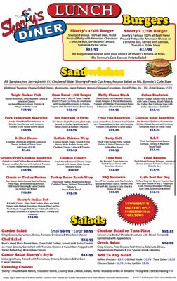 Menu photo 1 Shorty's Diner Williamsburg, VA Menu photo 1 Shorty's Diner Williamsburg, VA