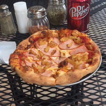Tasty Pizza - Hawaiian pizza with a can of Dr. Pepper - Pizza Near Me - Omaha, Nebraska