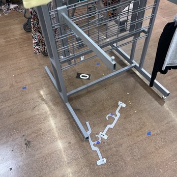 Walmart Supercenter - Empty racks and loose hangers on the floor. - Grocery Near Me - Henderson, Kentucky