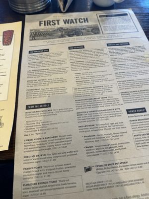 Menu photo 1 First Watch McKinney, TX Menu photo 1 First Watch McKinney, TX