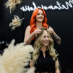 Kate Love - Kate & her beautiful client admiring the after