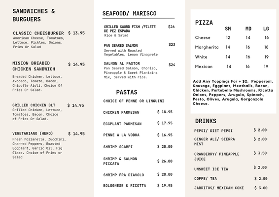 Menu photo 1 Mision Mexico New Windsor, NY