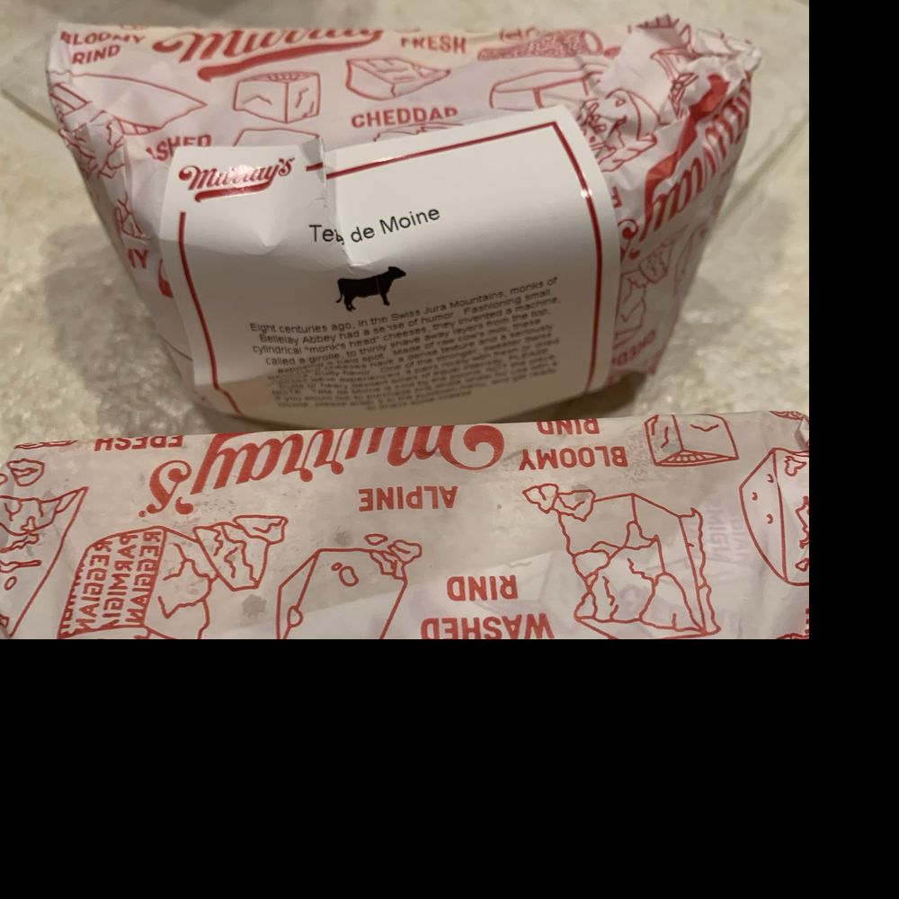 Murray's Cheese - Bleecker - Tete de Moine in 2 semi circles! - Cheese Shops Near Me - New York, New York Murray's Cheese - Bleecker - Tete de Moine in 2 semi circles! - Cheese Shops Near Me - New York, New York