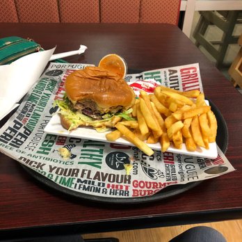 Peri Peri Original - American burger with Fries - Portuguese Near Me - Alexandria, Virginia