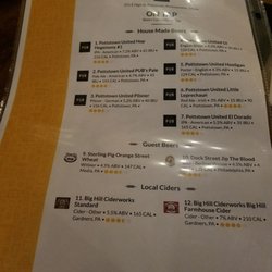 Pottstown United Brewing Company - Very good food, service, and beers!!! We had a burger and the third beer from the left down. Superb!