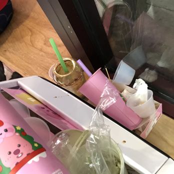 Ume Tea - Overflow of trash. - Bubble Tea Near Me - Santa Clara, California