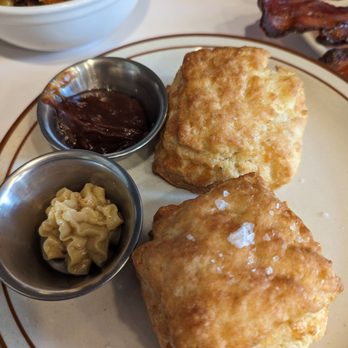 Juneberry Table - Cheddar and chive biscuits (and apple butter!) - Breakfast & Brunch Near Me - Cleveland, Ohio