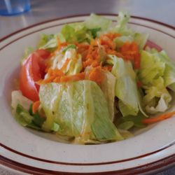 Schlepp's - Side salad with Italian dressing - pulled off the onions