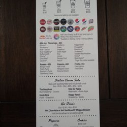 The Soda Shack - Menu front.
