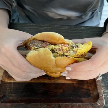 Estimes Cafe - The Jimmy Sandwich (with taylor ham instead of bacon) - Breakfast & Brunch Near Me - Colonia, New Jersey