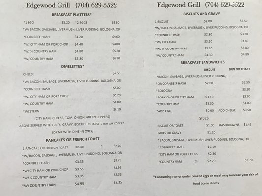 Menu photo 6 Edgewood Grill Bessemer City, NC Menu photo 6 Edgewood Grill Bessemer City, NC