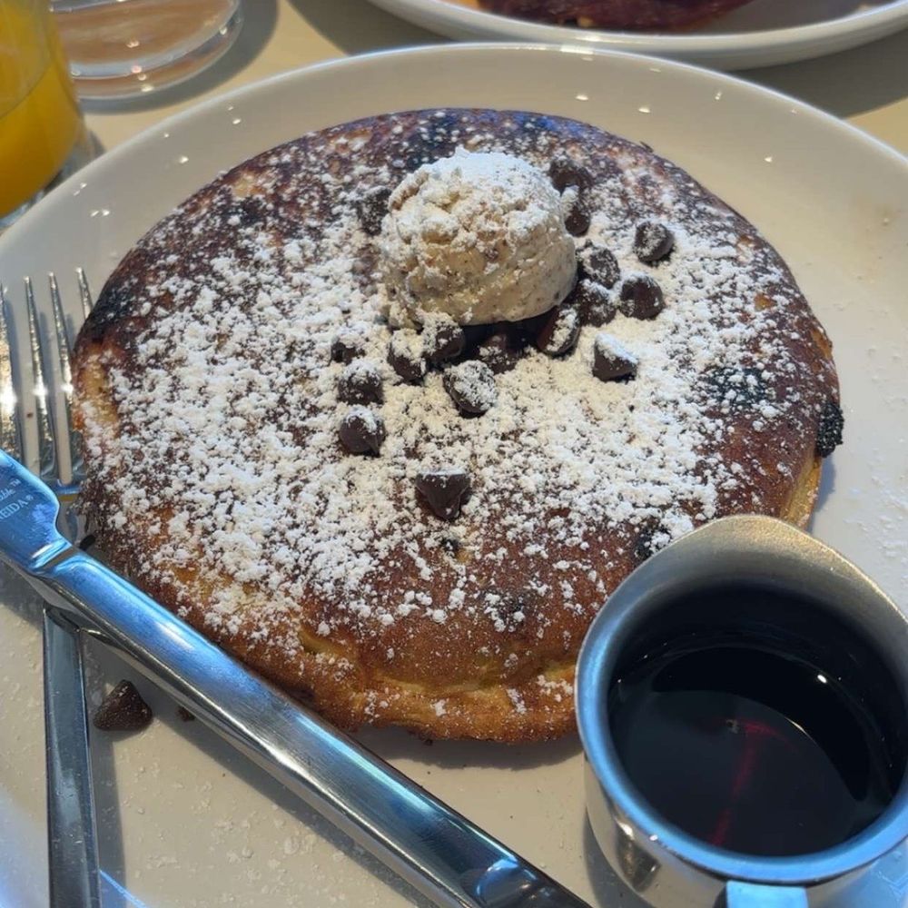 Pancake with chocolate chips Pancake with chocolate chips