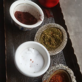 Cafe Turko - Table spices - Halal Near Me - Seattle, Washington