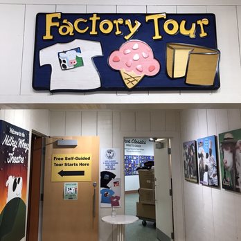COWS Creamery - a factory tour sign above a door - Ice Cream & Frozen Yogurt Near Me - Charlottetown, Prince Edward Island