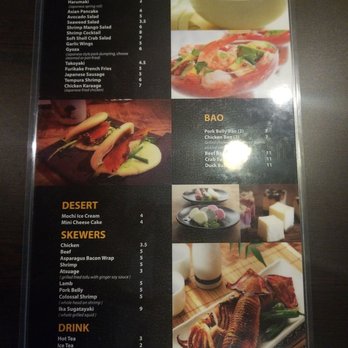 IZA Robata - Front of the menu - Ramen Near Me - Spring, Texas