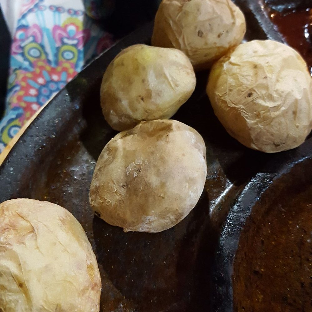 El Bodegon de Luan - Canarian potatoes (not pictured, the red and green dipping sauces which were really good) - Pizza Near Me - Tías, GC