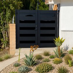 Practic Vinyl Fencing - Monaco Style Aluminum Double Swing