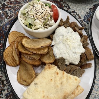 Rose & Olives - Lamb Gyro Platter - Mediterranean Near Me - Duluth, Georgia Rose & Olives - Lamb Gyro Platter - Mediterranean Near Me - Duluth, Georgia