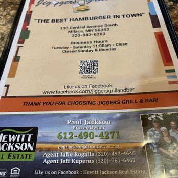 Jiggers Grill - Menu - Bars Near Me - Milaca, Minnesota Jiggers Grill - Menu - Bars Near Me - Milaca, Minnesota