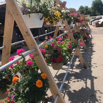 Anthony's Produce - a row of hanging flower pots - Fruits & Veggies Near Me - Saint Peters, Missouri