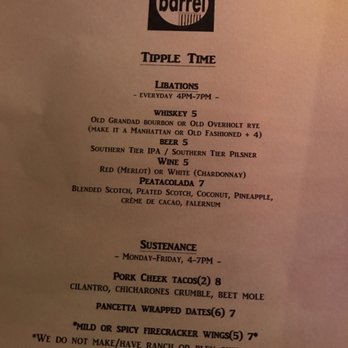 Barrel - New American Near Me - Washington, DC, District of Columbia