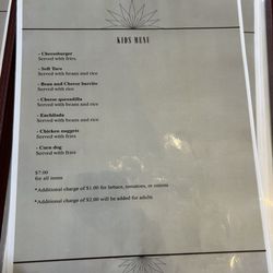 El Rinconcito Restaurant - Menu