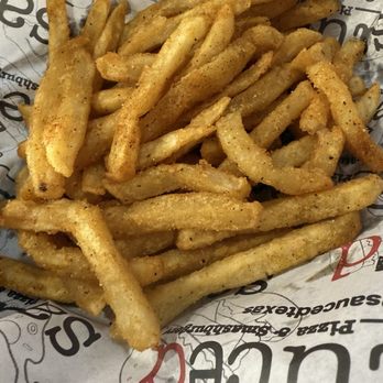 Sauce'd - Fries were well-seasoned. Almost over seasoned. - Pizza Near Me - Grapevine, Texas