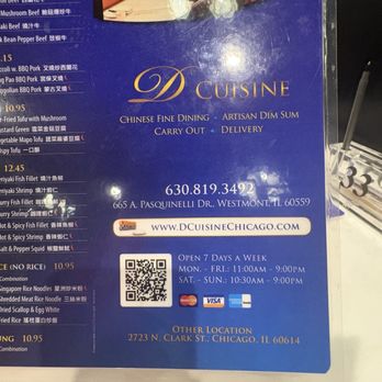 D Cuisine - Hours and contact number - Dim Sum Near Me - Westmont, Illinois