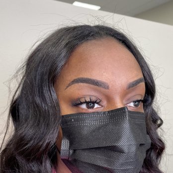 A Perfect 10 - powdery Combo Brows with very minimal hairstrokes - Eyelash Service Near Me - Thousand Oaks, California