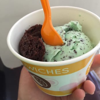 Slickables - Brownie with a scoop of mint chocolate chip - Ice Cream & Frozen Yogurt Near Me - Tempe, Arizona Slickables - Brownie with a scoop of mint chocolate chip - Ice Cream & Frozen Yogurt Near Me - Tempe, Arizona