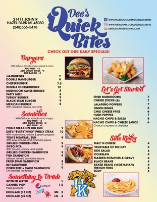 Menu photo 2 Dee's Quick Bites Edenville, MI
