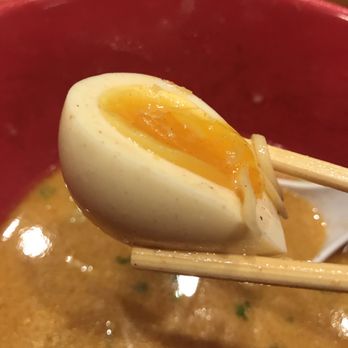 IPPUDO 5th Avenue - Nitamago eggs - a little over cooked and not seasoned, tastes like normal boiled egg - Ramen Near Me - New York, New York IPPUDO 5th Avenue - Nitamago eggs - a little over cooked and not seasoned, tastes like normal boiled egg - Ramen Near Me - New York, New York