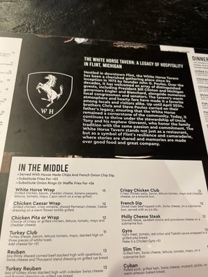 Menu photo 1 White Horse Tavern Flint, MI Menu photo 1 White Horse Tavern Flint, MI