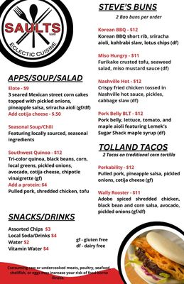 Menu photo 4 Saults Eclectic Cuisine Windsor, CT Menu photo 4 Saults Eclectic Cuisine Windsor, CT