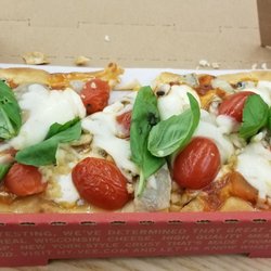 Hy Vee - FB pizza for 1 near deli $8.00 - spicy sauce, fresh mozzarella, bleu cheese, mushrooms, artichoke hearts, tomatoes, garlic, fresh basil
