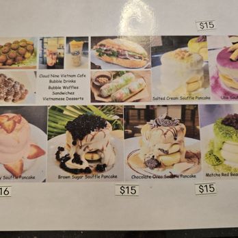 Cloud Nine Cafe Hawaii - Menu - Desserts Near Me - Honolulu, Hawaii