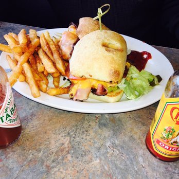 Big Wave Cafe - Hot club sandwich with pickled jalapeños and crispy fries! YUM! - Seafood Near Me - Manzanita, Oregon
