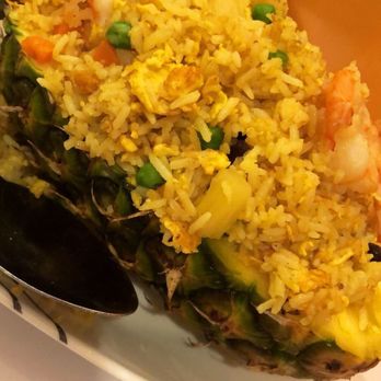 Sweet Mango - Pineapple fried rice (tasty but I'd order this without raisins next time). - Burmese Near Me - San Jose, California