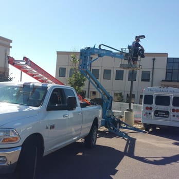 White Rhino Electric - Changing some HID pole lights to LED - Electricians Near Me - Peyton, Colorado White Rhino Electric - Changing some HID pole lights to LED - Electricians Near Me - Peyton, Colorado
