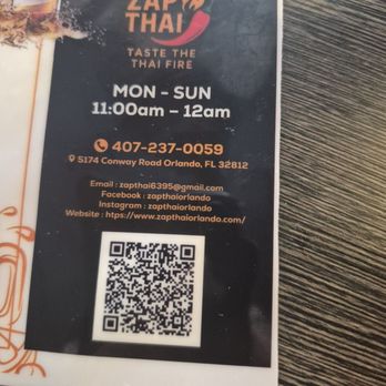 Zap Thai - Thai Near Me - Orlando, Florida