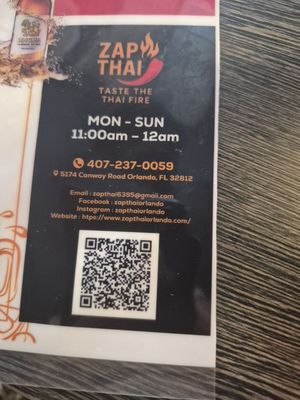 Menu photo 3 Zap Thai Orlando, FL